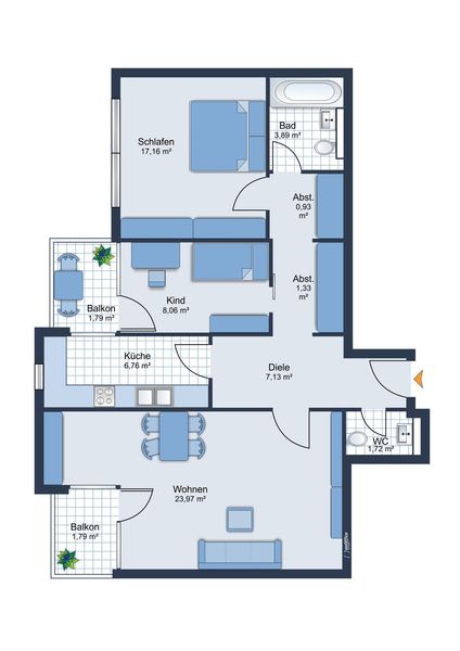 ***Provisionsfrei*** - Dreizimmerwohnung mit 2 Balkonen in Garching b. München